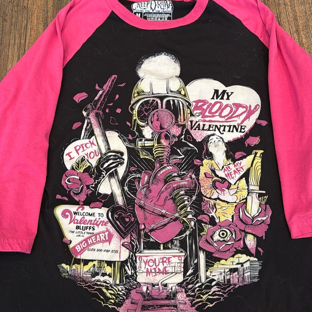 My bloody valentine horror movie shirt